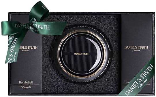Daniel's Truth Solar-Powered Car Air Freshener Set, 2 x 15ml (0.5oz) Bottles – Siniture Bombshelluth & Olive Ridge Scents, K-Beauty Designed, Rotating Essential Oil Diffuser, 30ml (1oz) Total - Image 1