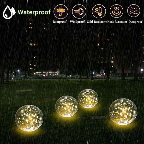 SATXTREM Solar Floating Pool Lights Auto-On At Night - 14" Inflatable Waterproof Glow Pool Balls, 3000K Warm-White Solar Powered, Atmosphere-Boosting for Party - Image 4