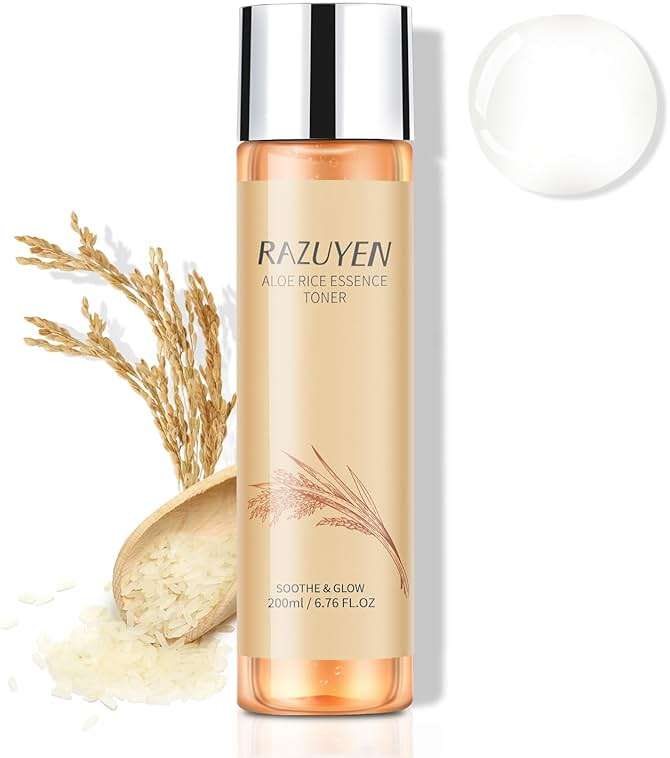 RAZUYEN Rice Toner with Aloe Leaf Water, Niacinamide and Centella Asiatica, Milky Toner for Soothing and Glowing Skin, Vegan, Alcohol and Fragrance Free - Image 1
