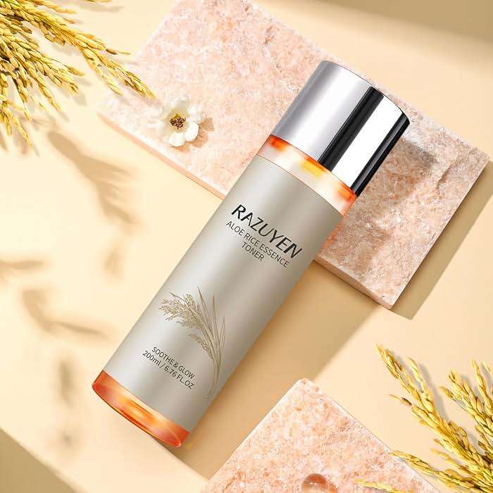 RAZUYEN Rice Toner with Aloe Leaf Water, Niacinamide and Centella Asiatica, Milky Toner for Soothing and Glowing Skin, Vegan, Alcohol and Fragrance Free - Image 8