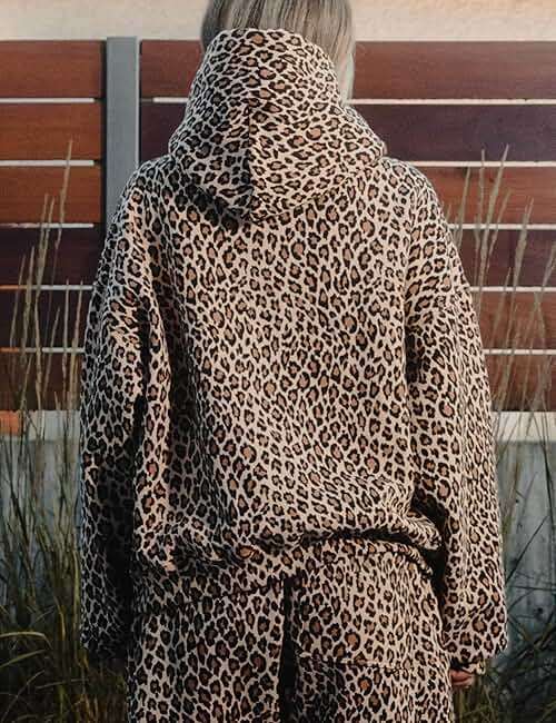 DURUNUL Leopard Print Hoodies for Women Oversized Cheetah Printed Hooded Pullover 2000s Y2K Hoodie Sweatshirt 90s Streetwear - Image 3