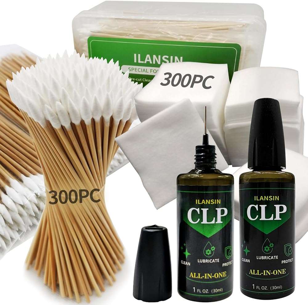 ILANSIN 1700PCS gun cleaning supplies—1500PCS Gun Cleaning Patches +200PCS Gun Cleaning swabs,2"x2"Lint Free Gun Cleaning Rags,6"Long Cotton swabs for 9mm and All Caliber of Firearms.Gun Cleaning Kit - Image 1
