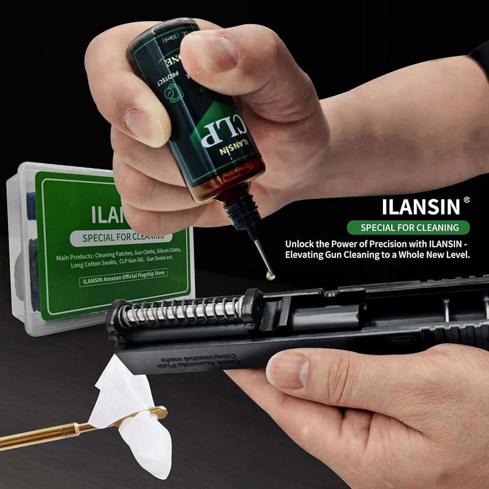 ILANSIN 1700PCS gun cleaning supplies—1500PCS Gun Cleaning Patches +200PCS Gun Cleaning swabs,2"x2"Lint Free Gun Cleaning Rags,6"Long Cotton swabs for 9mm and All Caliber of Firearms.Gun Cleaning Kit - Image 8