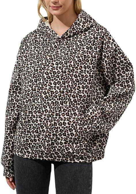 TERIVEEK Women Leopard Hoodies Oversized Cheetah Print Sweatshirt Hooded Long Sleeve 2000s Pullover Tops Y2k Graphic Hoodies - Image 2