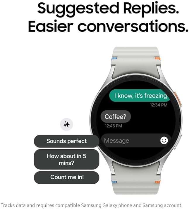 Samsung Galaxy Ai Watch 7 Latin American Version SM-L310N (44mm) Bluetooth Wellness Tips, Heart Rate Tracking, Sleep Monitor, Fitness Tracker (Silver) - Image 6