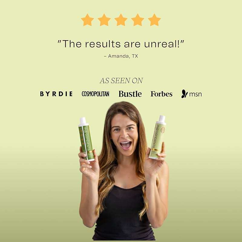 Ingreendients Non Toxic Sulfate Free Volumizing Shampoo & Conditioner with Organic Ingredients For Fine & Thin Hair - Color Safe, Paraben & Gluten Free, Silicone Free, Vegan, Cruelty-Free, pH Balanced - Image 5