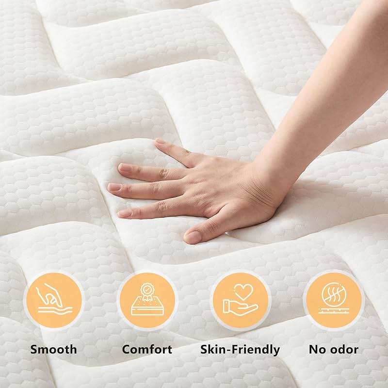 Moccona Queen Mattress 12 Inch Hybrid Mattresses with Memory Foam - Mattress in a Box with Individual Pocket Spring - Medium Firm Sleep Support Pressure Relief CertiPUR-US Certified 12 Inch Queen - Image 6