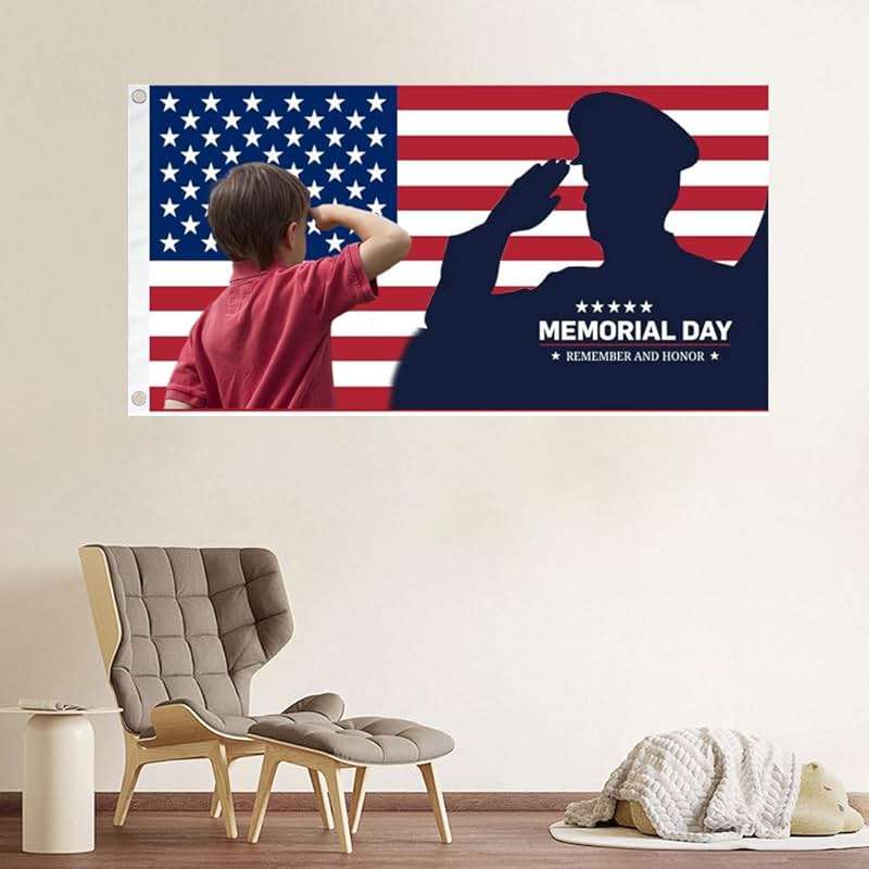 Custom Flag 3X5 Ft Custom American Flag Add Your Own Text/Logo/Photo Double Sided Funny Customized Flag For Bedroom Decoration Garden Yard Outdoors (Classical) - Image 2