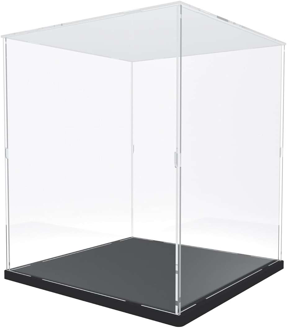 DuvinDD Acrylic Display Case Box for Collectibles for Lego Tuxedo Cat 21349, for Pac-Man Arcade Machine 10323, Clear Dustproof Display Box, Decorative Home Office Display Case (11.8x11.8x13.7inch) - Image 1