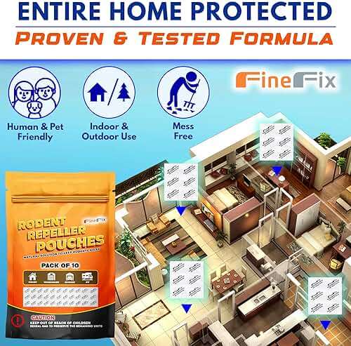 FineFix Rodent Repellent Pouches, 10 Pack Natural Peppermint Mouse Repellent Pouch, Rodent-Repelling Pouches Help Get Rid of Mice and Rats for Indoor and Outdoor Use in Home, Garage, RV, Barn, Boat - Image 4