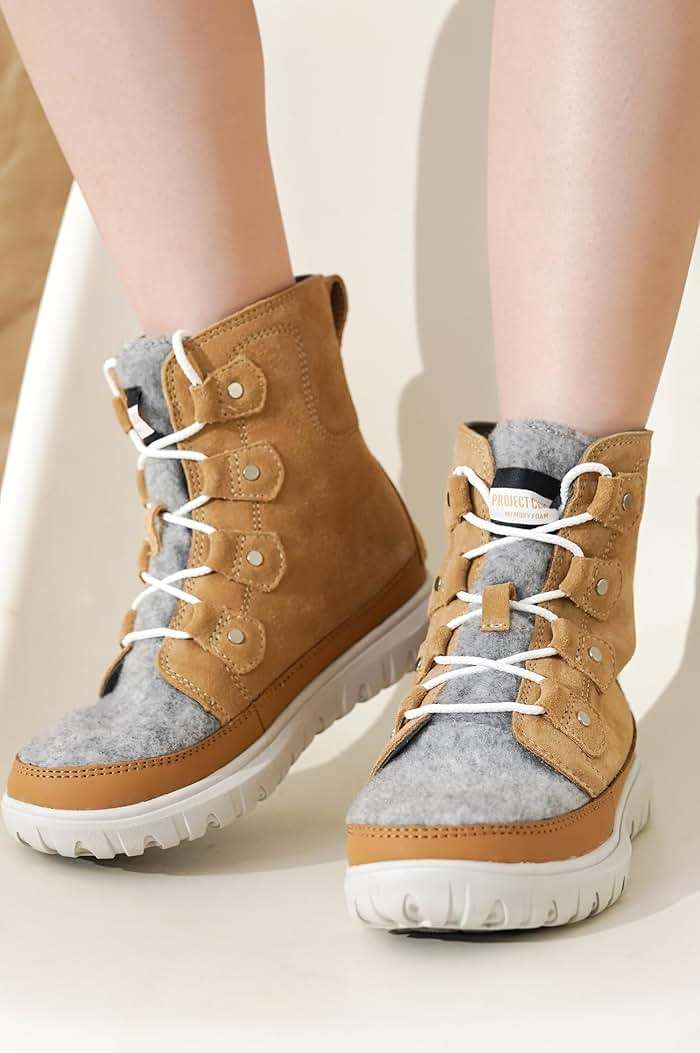 Project Cloud 100% Genuine Leather Womens Snow Boots- Genuine Leather Waterproof Memory Foam Insole and Non-Slip Winter Snow Boots For Women Footwear - Outdoor Shoes (Leonora) - Image 5