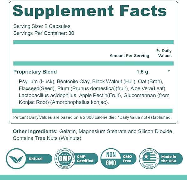 GutOptim Probiotic & Prebiotic Capsules | Pre and Probiotics for Synbiotic Gut Health & Bloating Relief for Women & Men | Enzyme with Probiotics for Digestive Health | Non-GMO, 60 Ct, 1 Month Supply - Image 3