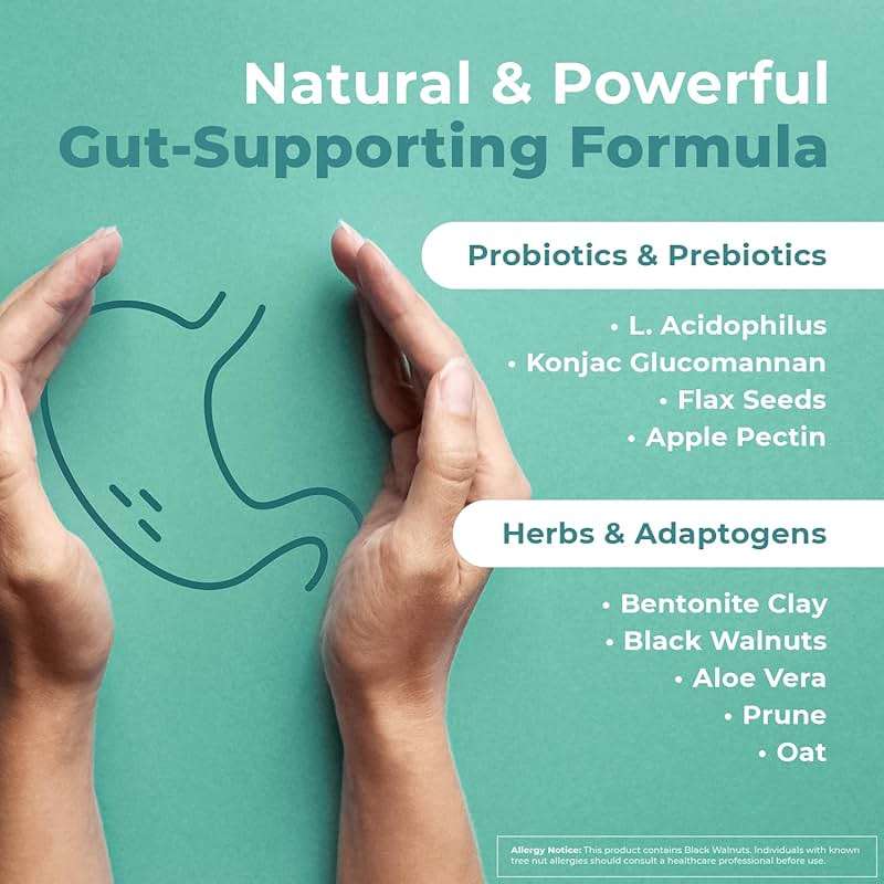 GutOptim Probiotic & Prebiotic Capsules | Pre and Probiotics for Synbiotic Gut Health & Bloating Relief for Women & Men | Enzyme with Probiotics for Digestive Health | Non-GMO, 60 Ct, 1 Month Supply - Image 4