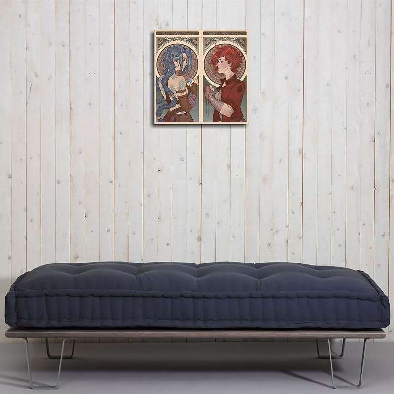 DEKBOND Arcane Anime Canvas Prints - Jinx&Vi Poster, Aesthetic Wall Art for Home, Office, Living Room Decorations - Framed 12"x12" - Image 3