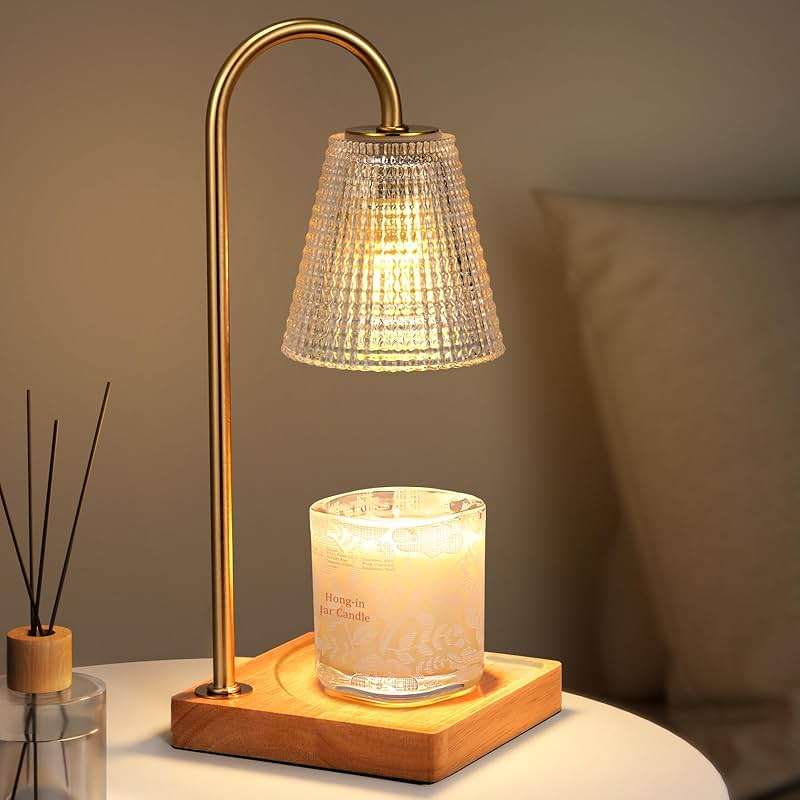 Hong-in Candle Warmer Lamp with Timer Dimmer,Christmas Birthday Gifts for Women Mom,House Warming Gifts New Home Room Decor,Vintage Wax Warmer for Scented Wax Jar Candles - Image 1