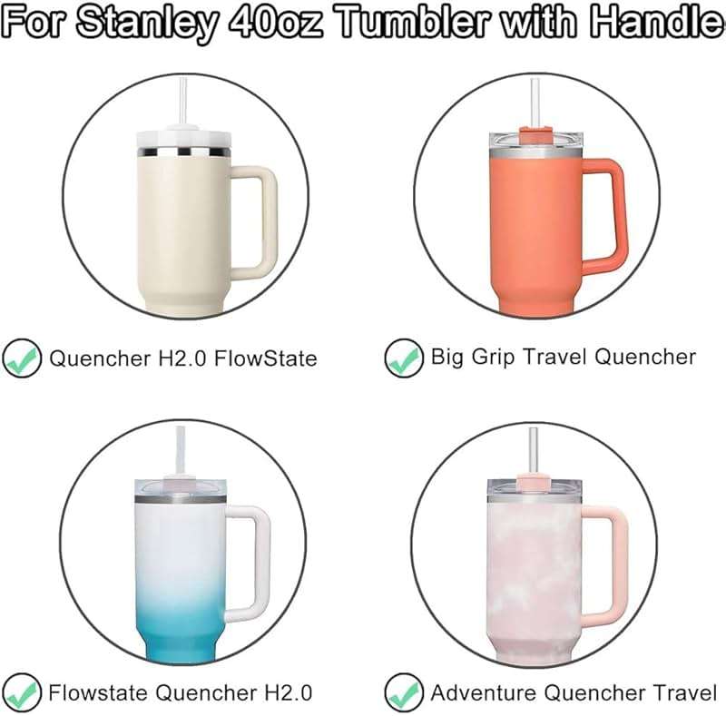 2 Pcs Tumbler Lid for Stanley 40oz Cup, Dustproof Spill Proof Splash Resistant Replacement Cup Lid for Stanley Tumbler (Blue) - Image 4