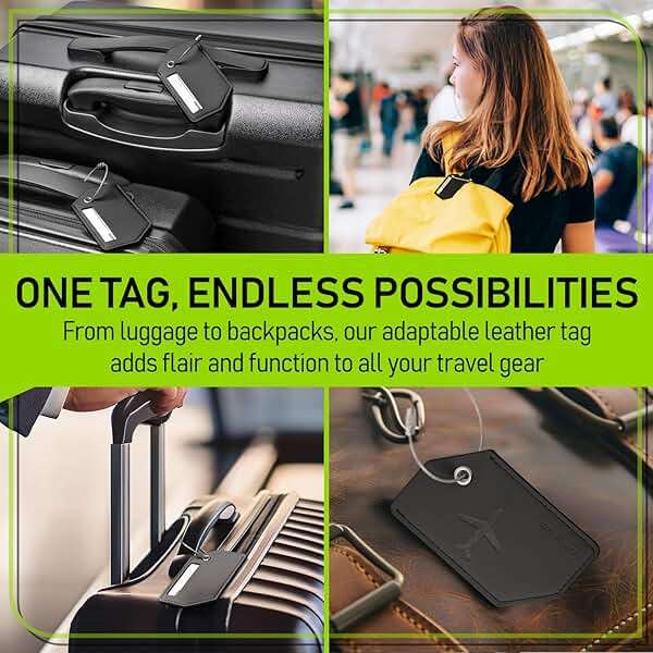 Untethered 4-Pack Luggage Tag Set | Durable Luggage Tags for Suitcases & Travel Bags | Bag Tag & Name ID Identifiers | Suitcase Tags for Easy Luggage Identification - Image 7