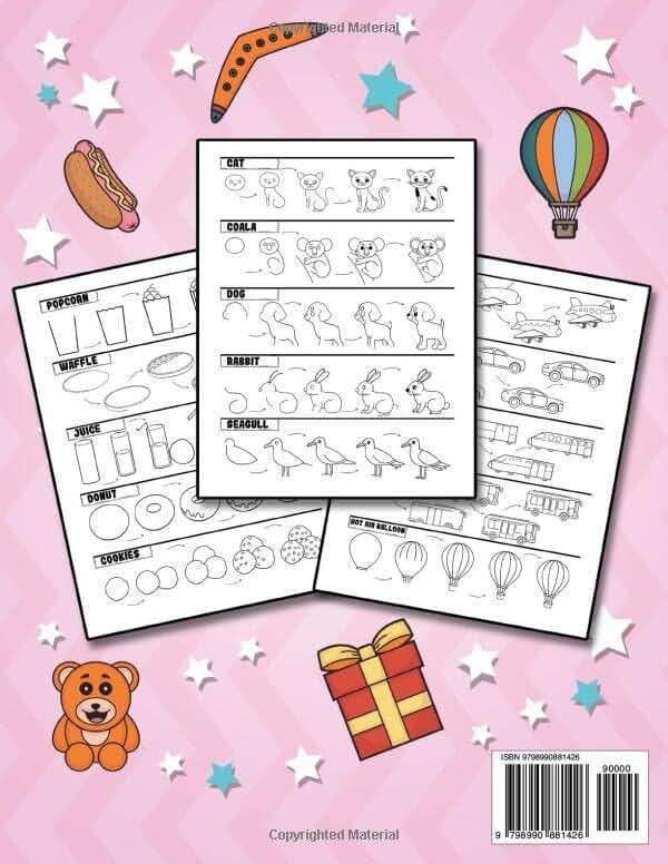 How To Draw Adorable And Easy: 500 Drawings Of Animals, Cars, Food, Gifts And Cute Stuff For Kids (Cute Gift For Kids) - Image 2