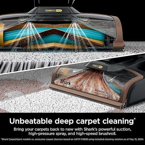 Shark CarpetXpert HairPro | Upright Carpet, Area Rug & Upholstery Cleaner | StainStriker Handheld Tough Stain Remover & Onboard Self Clean | Pet Hair Pickup & Odor Removal | 4 Tools | Copper | EX301 - Image 3