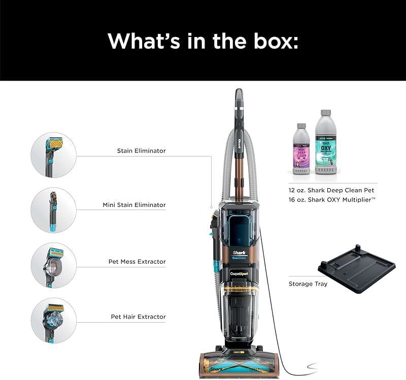 Shark CarpetXpert HairPro | Upright Carpet, Area Rug & Upholstery Cleaner | StainStriker Handheld Tough Stain Remover & Onboard Self Clean | Pet Hair Pickup & Odor Removal | 4 Tools | Copper | EX301 - Image 10