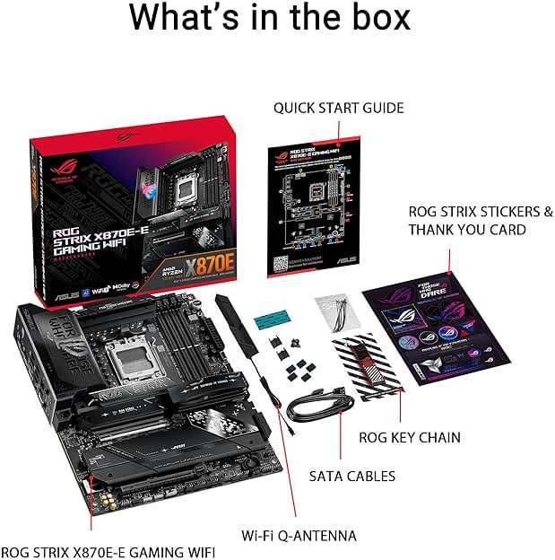 ASUS ROG Strix X870E-E Gaming WiFi AMD AM5 X870 ATX Motherboard 18+2+2 Power Stages, Dynamic OC Switcher, Core Flex, DDR5 AEMP, WiFi 7, 5X M.2, PCIe® 5.0, Q-Release Slim, USB4®, AI OCing & Networking - Image 6