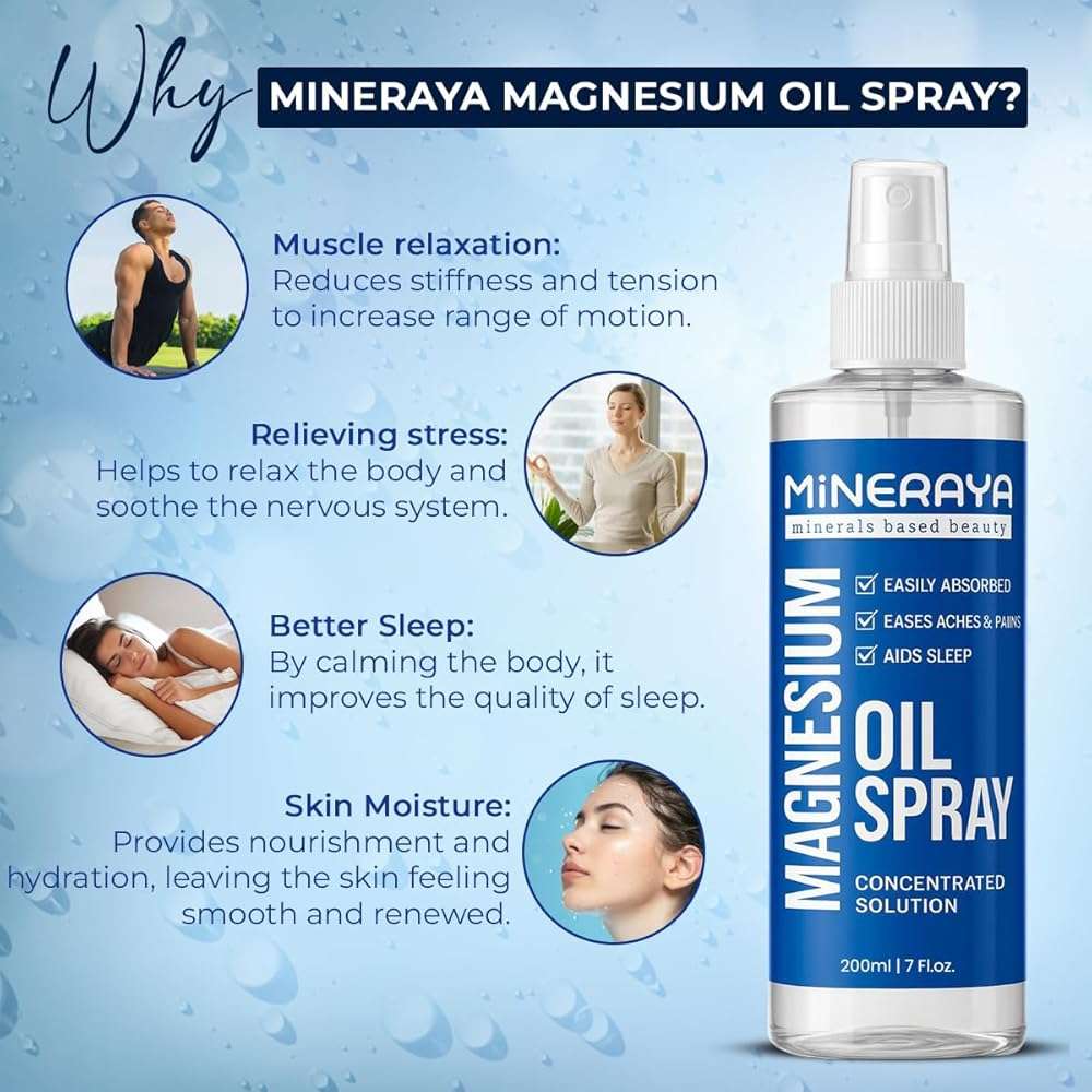 Magnesium Oil Spray 7 Fl Oz. 100% Organic, Extra Strength Topical Magnesium Spray for Feet. Muscle Recovery & Sound Sleep - Image 3