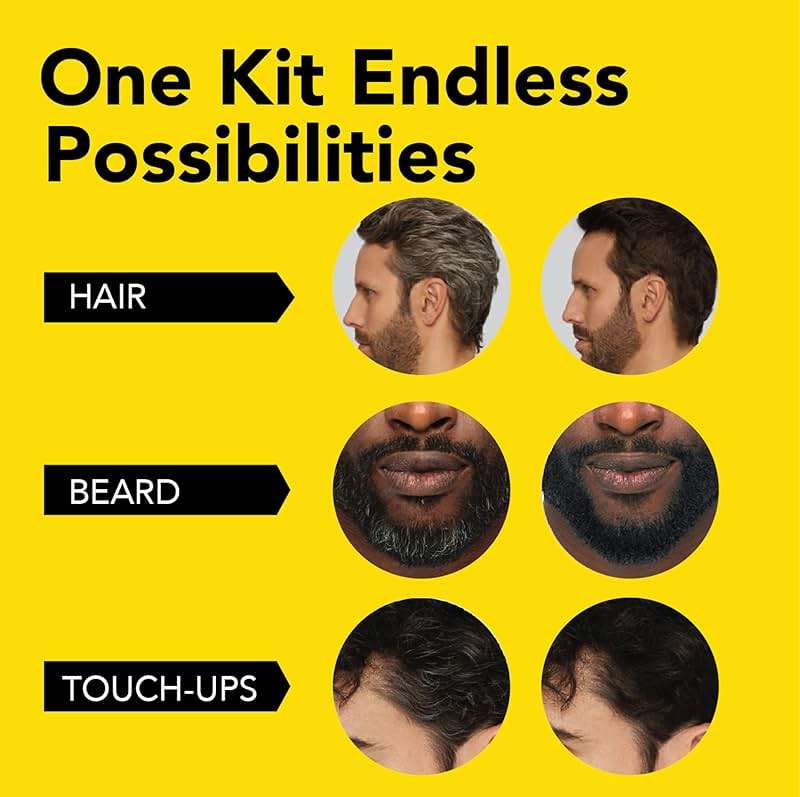 Reusable Hair & Beard Dye for Men – Medium Brown | Up to 5 Uses, 7 Minutes | Natural Gray Coverage, No-Drip Cream with SkinArmour – Cleverman - Image 3