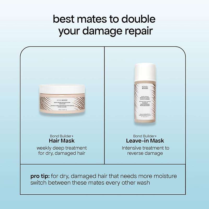 BONDIBOOST Rapid Repair Bond Builder + Hair Mask for Damaged Hair [8.45 fl oz], Deep Conditioning Treatment + Restores Strength & Shine - Image 4