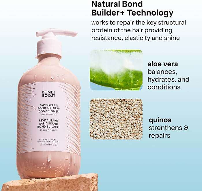 BONDIBOOST Rapid Repair Bond Builder + Conditioner for Damaged Hair [16.90 fl oz], Strengthen + Hydrate + Restores Hair Health with Deep Conditioning Treatment - Image 3