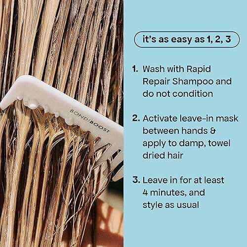 BONDIBOOST Rapid Repair Bond Builder + Leave-In Hair Treatment for Dry Damaged Hair [3.38 fl oz], Strengthens & Restores + Advanced Hair Repair Solution for Healthier & Shinier Results - Image 5