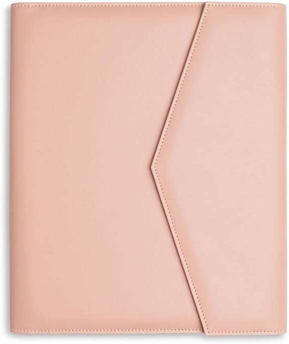 FOREVERMORE PORTFOLIOS Padfolio Binder Organizer for Women | Faux Leather Portfolio Folder for Resume, Documents, Notebook, Tablet and Business Cards | Notepad Included - Pink - Image 2