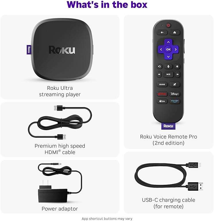 Roku Ultra - Ultimate Streaming Player - 4K Streaming Device for TV with HDR10+, Dolby Vision & Atmos - Bluetooth & Wi-Fi 6 - Rechargeable Voice Remote Pro with Backlit Buttons - Free & Live TV - Image 6