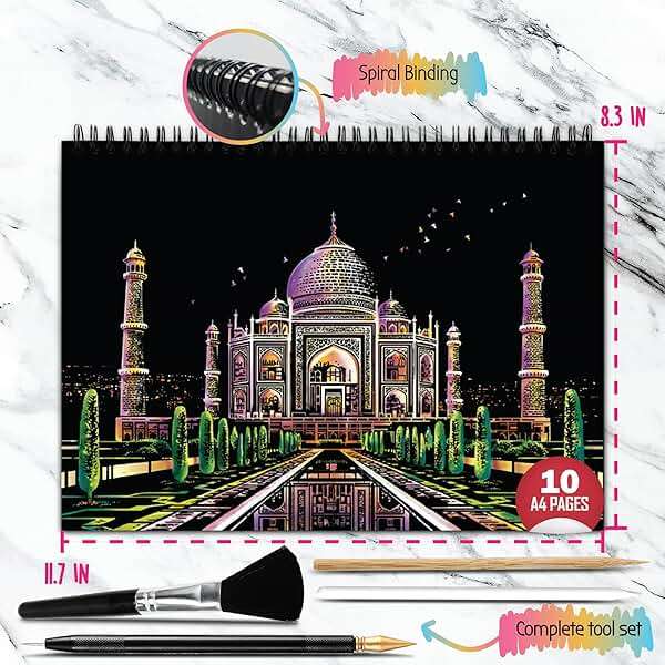 Scratch Art Book for Adults - Colorful City Series Scratch Art | Scratch Painting Foil Art for Adults | Scratch and Sketch City Series Books | Foil Engraving Scratch Art Adult (City Series) - Image 4