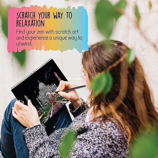 Scratch Art Book for Adults - Colorful City Series Scratch Art | Scratch Painting Foil Art for Adults | Scratch and Sketch City Series Books | Foil Engraving Scratch Art Adult (City Series) - Image 8
