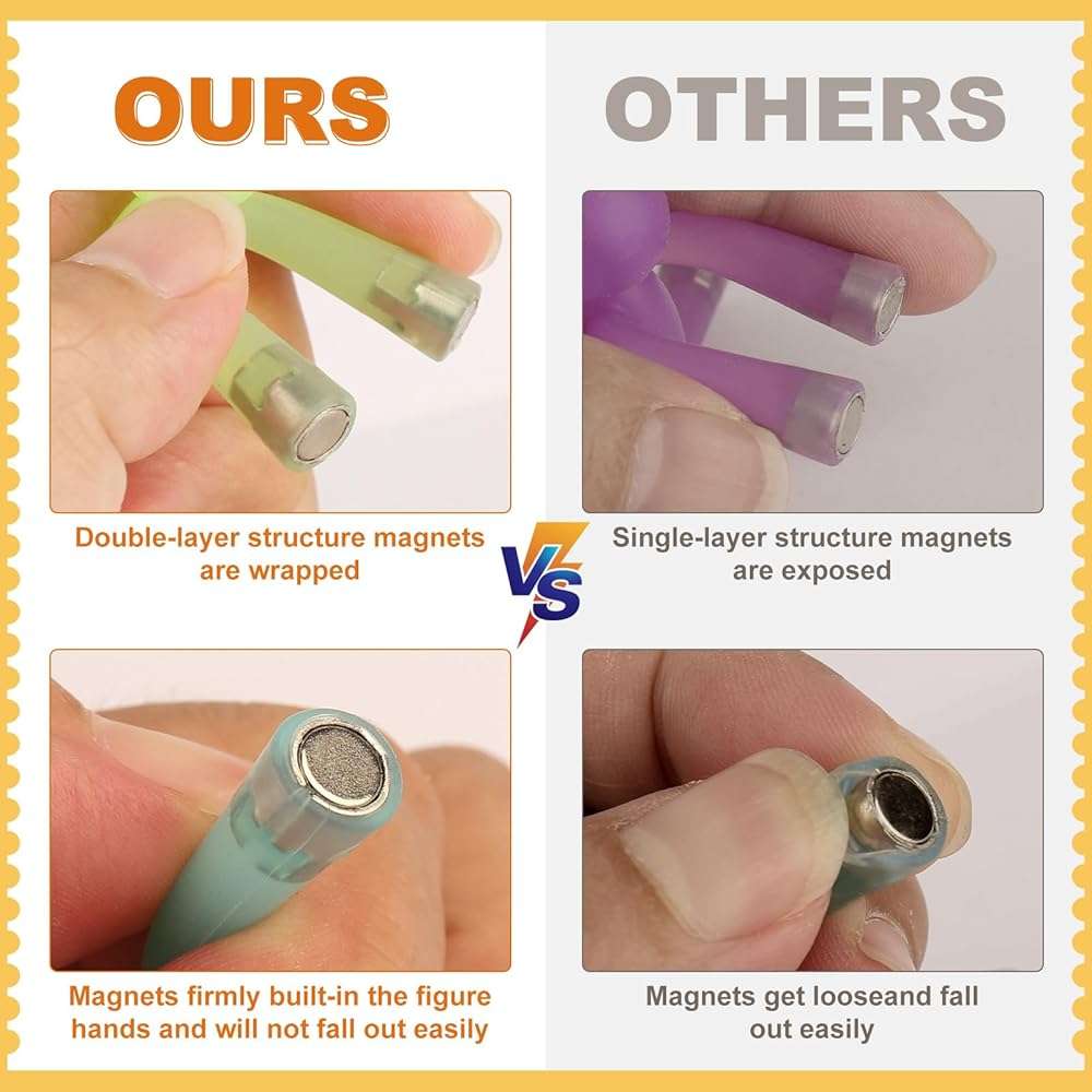 laleay 6pcs Magnetic Toys,People Figures for Kids, Adults Kids Gifts, Magnetic Men for Teens Gifts,Kids Sensory Toys - Image 4