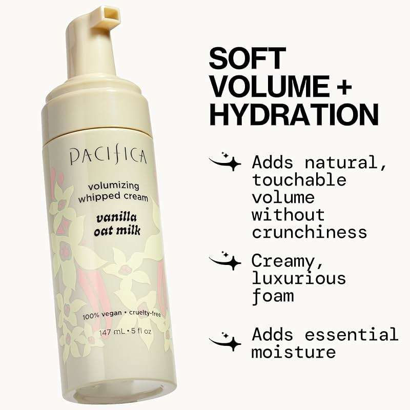 Pacifica Hair Mousse - Vanilla Oat Milk – Light Hold for Soft Volume & Hydration with Touchable Hold, Delightful Vanilla Scent, Vegan & Cruelty-Free, 5 fl oz - Image 2
