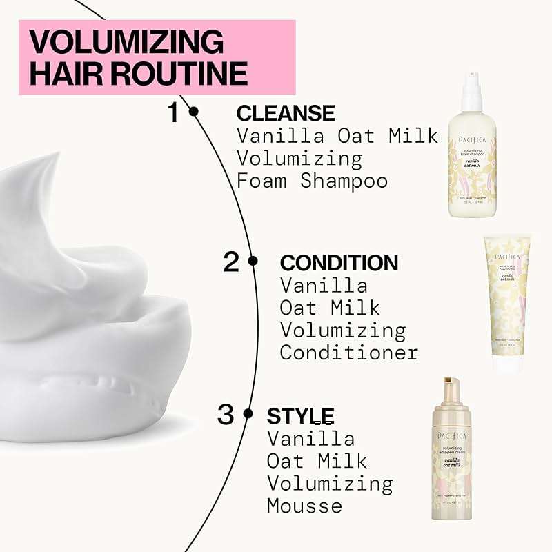 Pacifica Hair Mousse - Vanilla Oat Milk – Light Hold for Soft Volume & Hydration with Touchable Hold, Delightful Vanilla Scent, Vegan & Cruelty-Free, 5 fl oz - Image 9