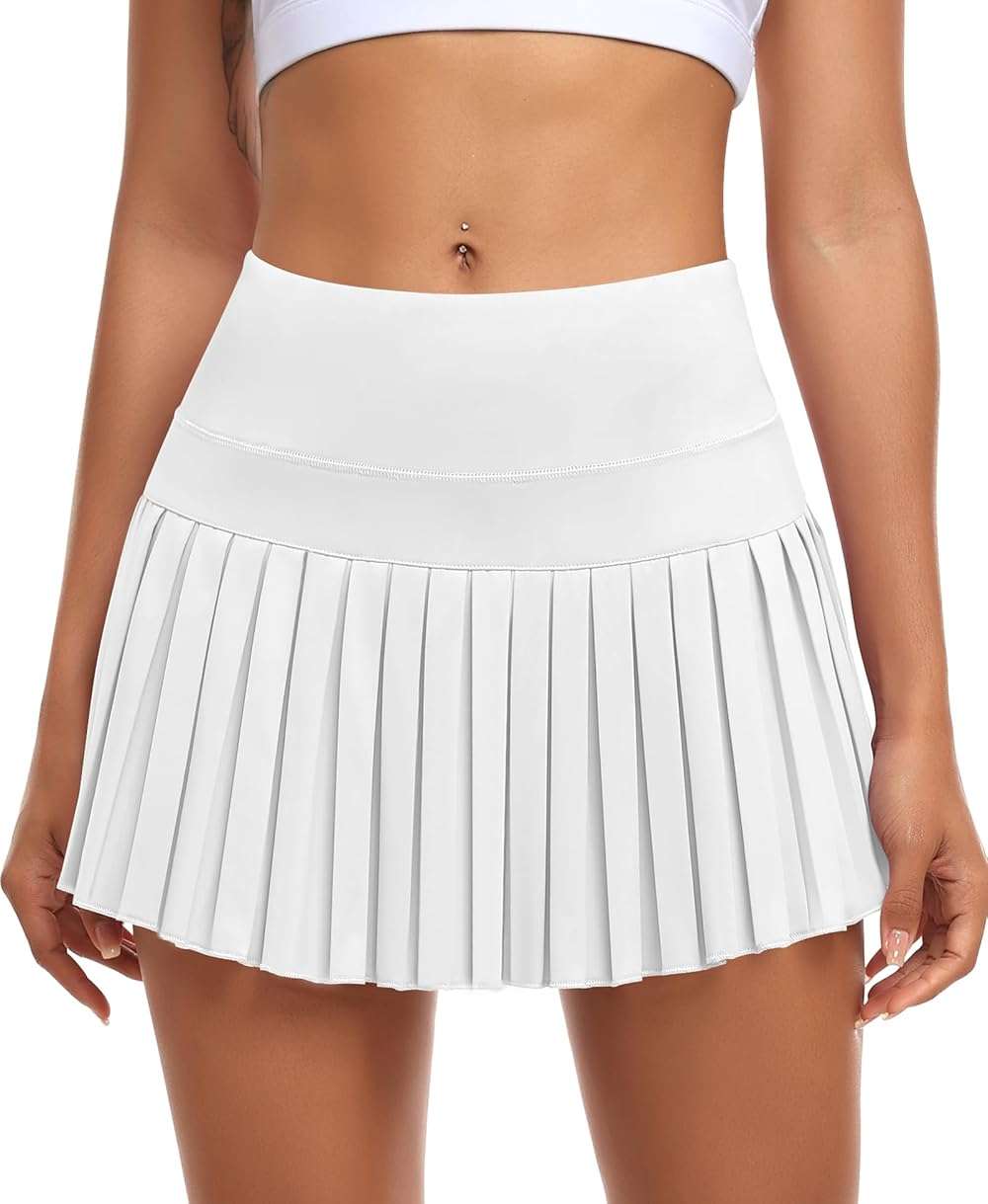JoyGirl Womens Pleated Tennis Skirt with Shorts High Waisted Golf Skort Mini Skirt Workout Skirt Athletic Skorts with Pockets - Image 2