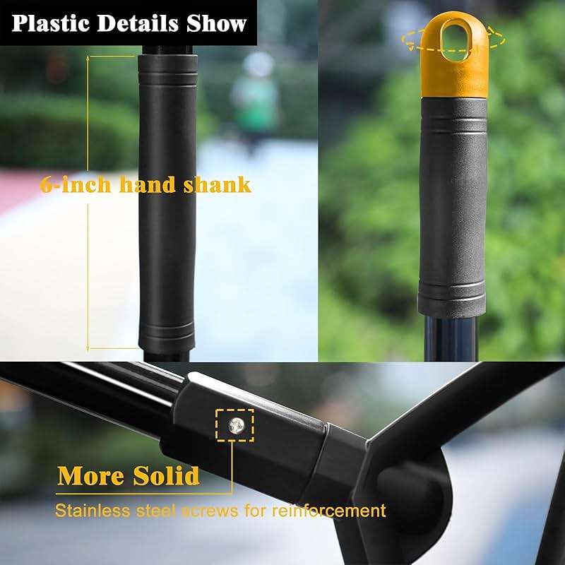 PUTNATRUE Outdoor Angle Broom Indoor,Upgraded Heavy Duty Commercial Brooms,Black Broom for Sweeping House,Restaurant,Kitchen,Garage,Courtyard - Image 5