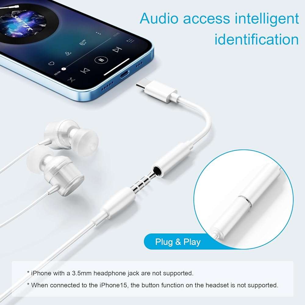 YGKSAA 4PCS Type USB C to 3.5mm Female Headphone Jack Adapter, USB Type C to Aux Audio Dongle Cable Cord, Compatible with Samsung S20/S20+/S20 Ultra, Pixel 4/+ 4XL, and More USB C Devices - Image 5