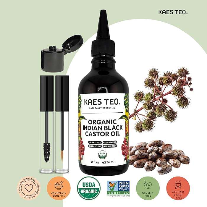 Kaes Teo Organic Black Castor Oil for Hair Growth - Not Jamaican Black Castor Oil, Moisturizes Skin, Nail, Scalp, Thicker Eyebrows, Lashes 100% Pure Cold Pressed Hexane Free - Premium Kit, 8 fl oz - Image 2