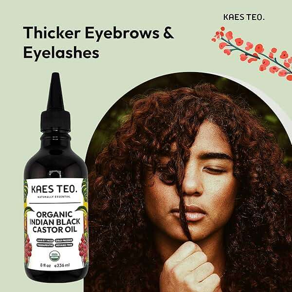 Kaes Teo Organic Black Castor Oil for Hair Growth - Not Jamaican Black Castor Oil, Moisturizes Skin, Nail, Scalp, Thicker Eyebrows, Lashes 100% Pure Cold Pressed Hexane Free - Premium Kit, 8 fl oz - Image 6