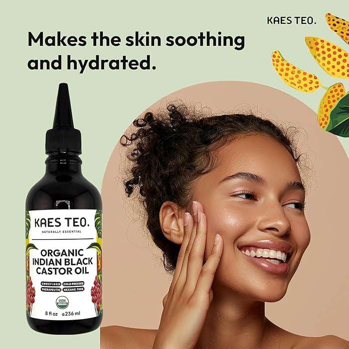 Kaes Teo Organic Black Castor Oil for Hair Growth - Not Jamaican Black Castor Oil, Moisturizes Skin, Nail, Scalp, Thicker Eyebrows, Lashes 100% Pure Cold Pressed Hexane Free - Premium Kit, 8 fl oz - Image 7