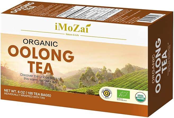 Imozai Organic Oolong Tea Bags 100 Count Individually Wrapped - Image 4