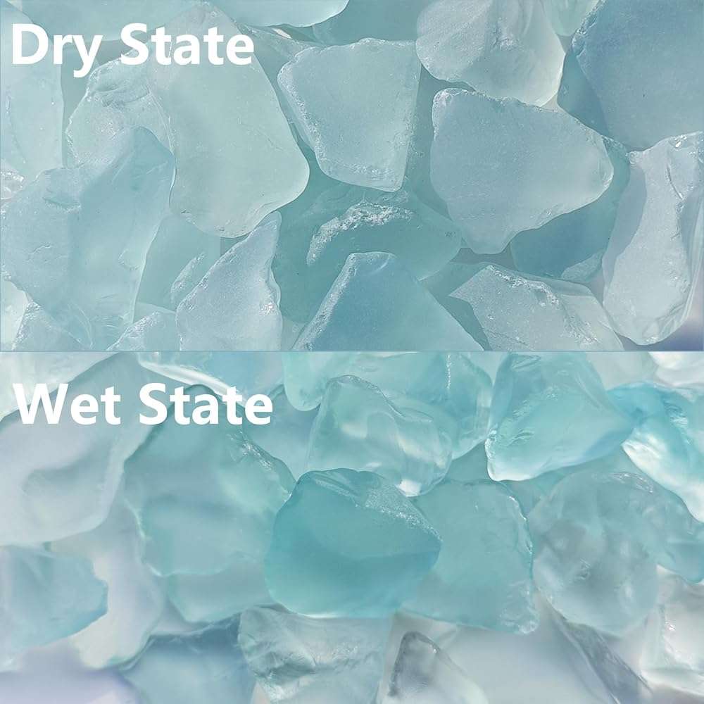 QYGL Sea Glass Block - 2.1LB Turquoise Frosted Vase Filler and Aquarium Ornament, DIY Craft Supplies for Art, Beach Weddings, and Home Decor - Image 4