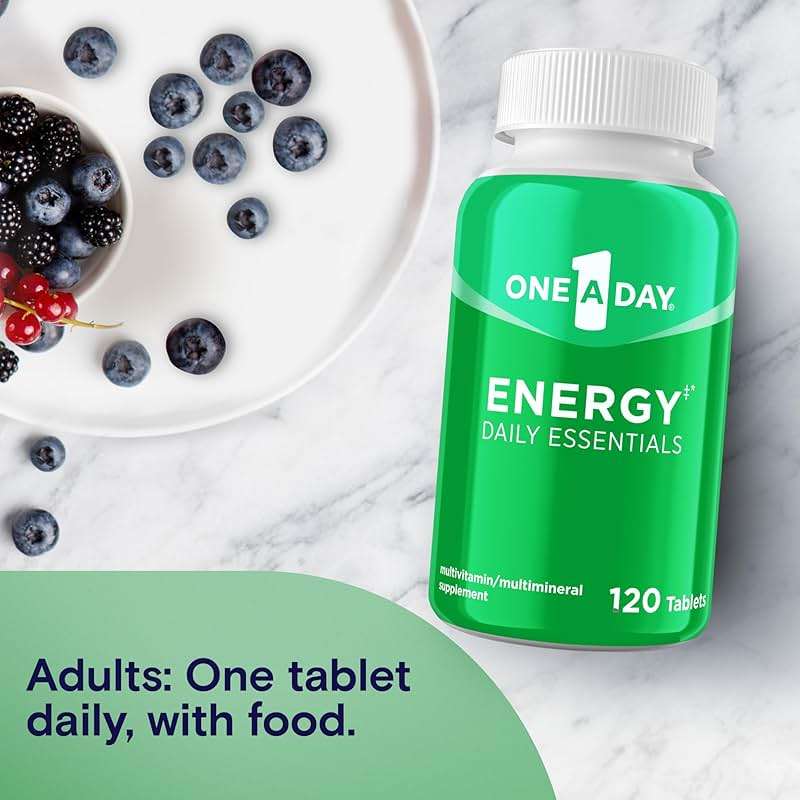 One A Day Energy Daily Essentials Multivitamin, Energy Supplement to Support Mental Alertness and Immune Health with Vitamins A C, D, E, Zinc and Caffeine, 120 Count - Image 6