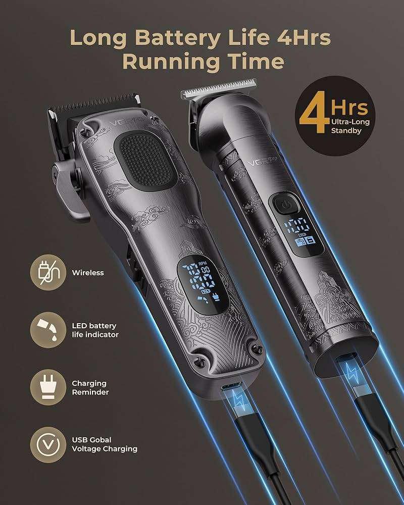 Hair Clippers for Men Professional, Cordless Hair Clippers for Hair Cutting, Mens Clippers and Trimmers Set, Electric Hair Trimmer for Men with Package Box - Image 5