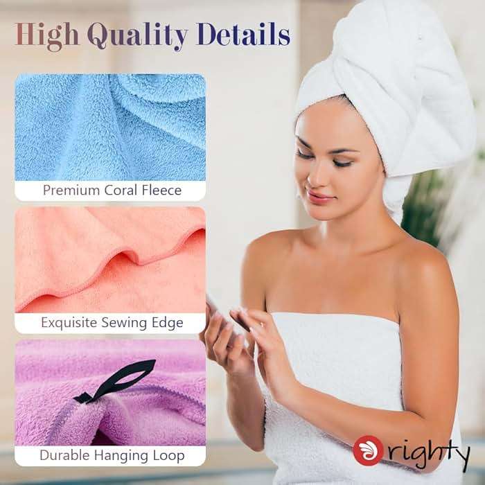 Orighty Bath Towels Pack of 6(24'' x 48'') - Soft Feel, Highly Absorbent, Quick Drying for Body, Sport, Yoga, SPA, Fitness - Multi-Color - Image 4