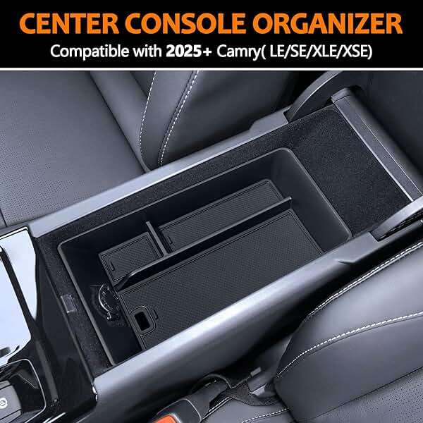 TOPINSTALL 2026 Center Console Tray Compatible with 2025 2026 Toyota Camry (XSE/XLE/SE/LE) Armrest Storage Box Console Organizer for 9th Gen Camry Interior Accessories - Image 3