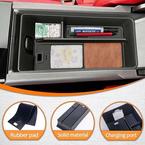TOPINSTALL 2026 Center Console Tray Compatible with 2025 2026 Toyota Camry (XSE/XLE/SE/LE) Armrest Storage Box Console Organizer for 9th Gen Camry Interior Accessories - Image 6